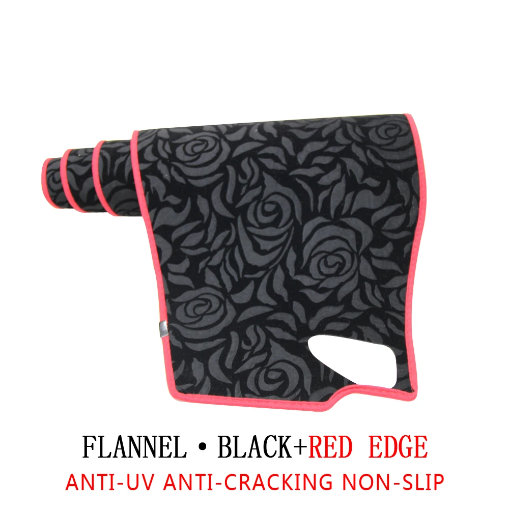 BLACK RED EDGE PNSL накладка на приборную панель автомобиля, коврик для приборной панели, коврик для Mazda 6 GH 2008-2013, защита от солнца, противоскользящий, защита от ультрафиолета - Название цвета: BLACK RED EDGE