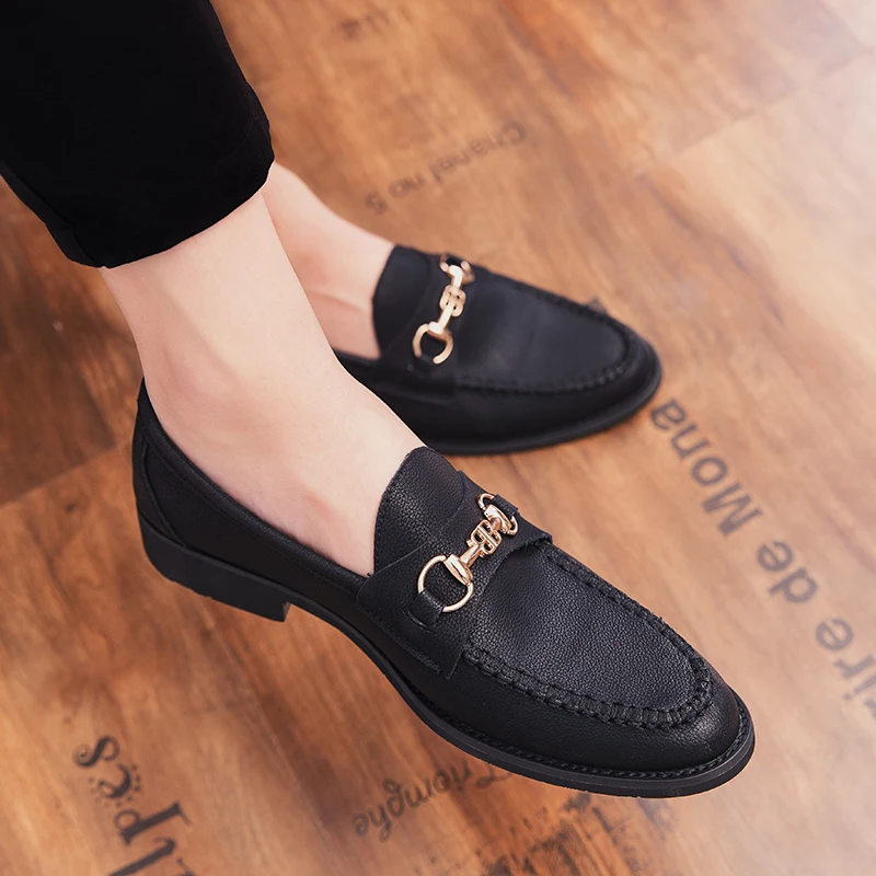 

2021 Summer Outdoor Light Leather Shoes Men Loafers Slip on Dress Shoes Man Moccasins Flats Casual Boat Driving Shoes Black