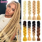 Косы для наращивания волос lovestre, синтетические косы для наращивания волос, предварительно растягивающиеся яки Kanekkalon, Джамбо косы, кроше, розовый, серый, синий, 613, Омбре