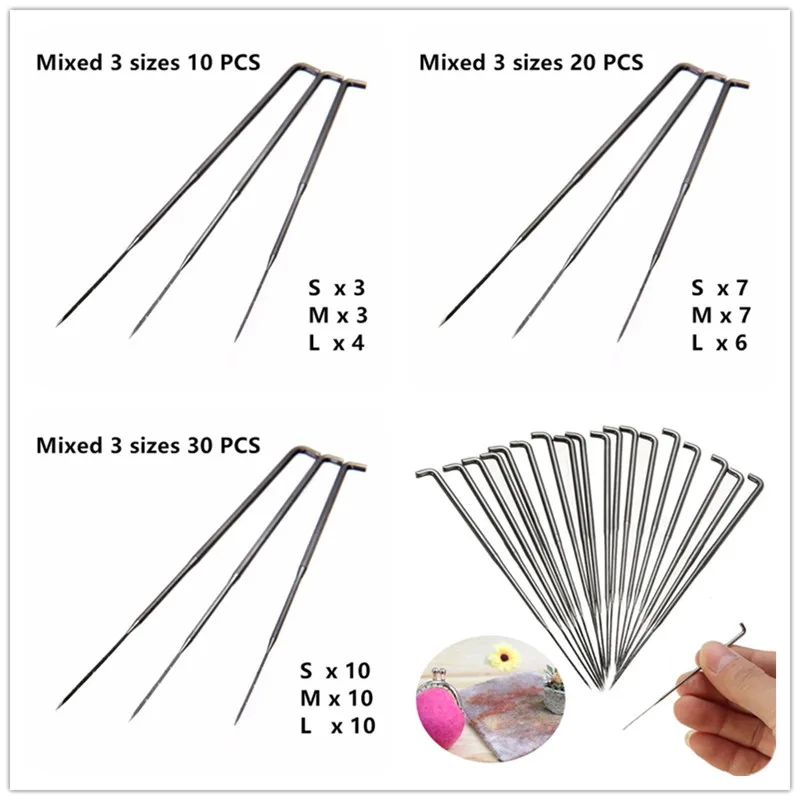Фетровые иглы ручной работы 3 размера|Комплект для рукоделия| |