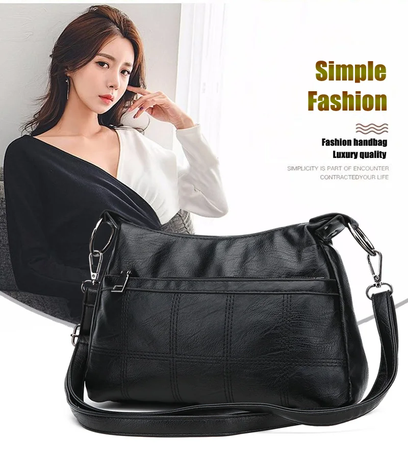 Высококачественная кожаная женская сумка через плечо Наплечная Сумка Новая