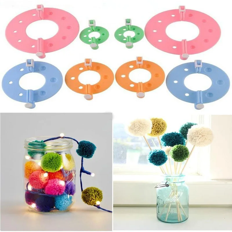 4 шт. пушистый шар производитель помпонов приспособление для изготовления