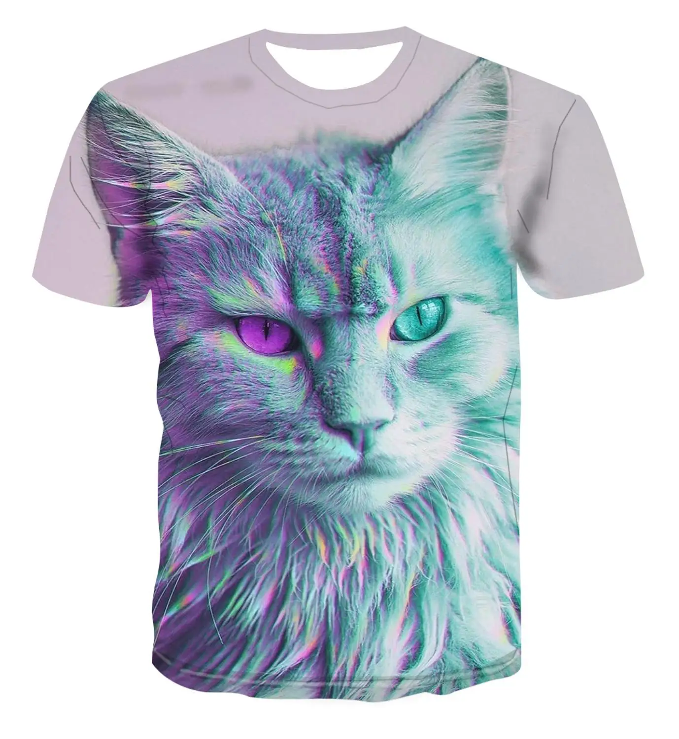 

Popular animal creative design 3D print T-shirt summer Top Men's psychedelic dizziness / color street style versatile s-6xl