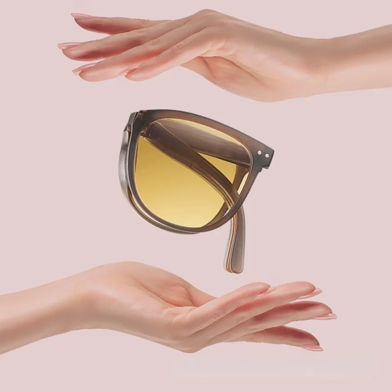 

2021 Foldable Sunglasses Vintage Classic Sun Glasses Men Shopping Travel Colorful UV400 Lunette De Soleil Femme