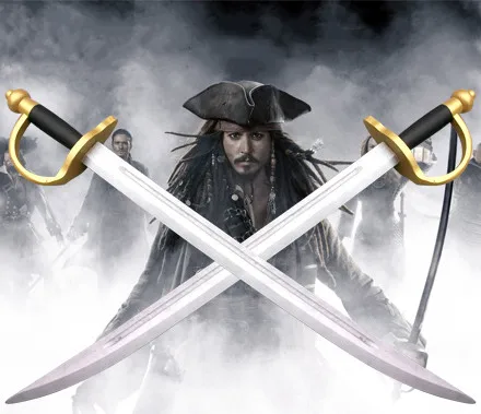 

Pirates of The Caribbean Captain Jack Sparrow Weapons Wooden Sword John Depp Cosplay Sword Role Play Prop Children Safe Toy/Gift