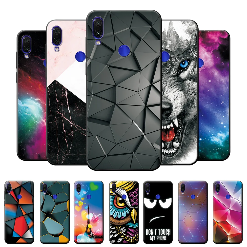 Чехол-бампер для Xiaomii Redmi Note 7 Pro, силикон, ТПУ, 6,3 дюйма