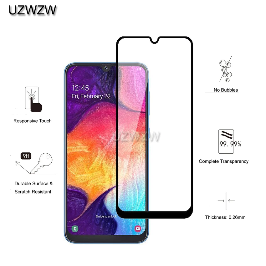 2 шт закаленное стекло для samsung Galaxy A50 A50s полное покрытие 0,26 мм защитное закаленное стекло для экрана для samsung Galaxy A50 стекло
