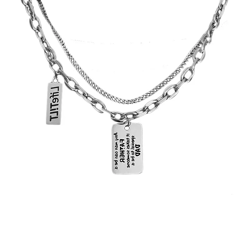 

Fashion Chunky Multi layer Necklaces For unisex wholesale Letter Sweater chain For Girl Pendant Vintage Hip-hop Prom Accessories