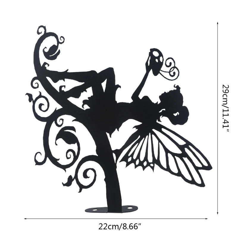 

Metal Fairy Silhouette Art Fairy Garden Yard Home Decoration Outdoor Lawn Tree Ornaments
