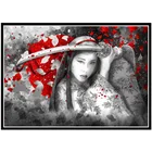 Японский бусхидо 5D алмазная живопись своими руками вышивка крестиком Самурай полная квадратная Круглая Мозаика Вышивка Черная Красная комната декор искусство