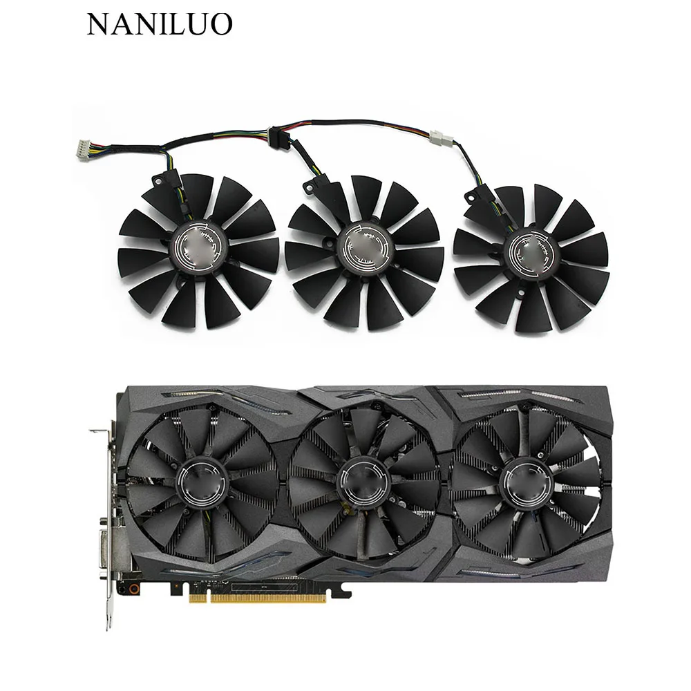 Новый вентилятор охлаждения для ASUS Strix GTX 1060 OC 1070 1080 1080Ti RX 480|Кулеры и системы