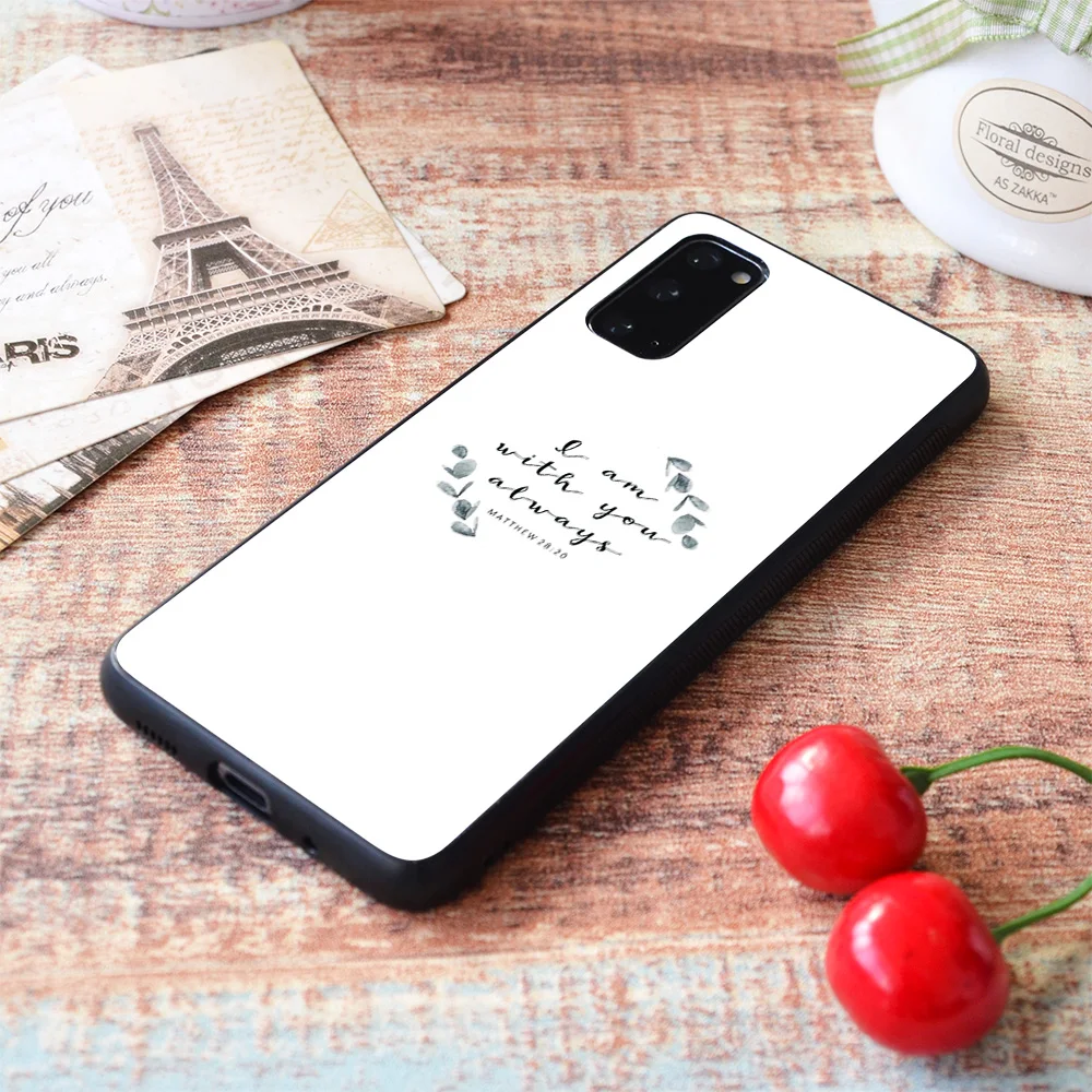 

For Samsung Galaxy I Am With You Always Christian Quote Soft TPU border Samsung Galaxy Case