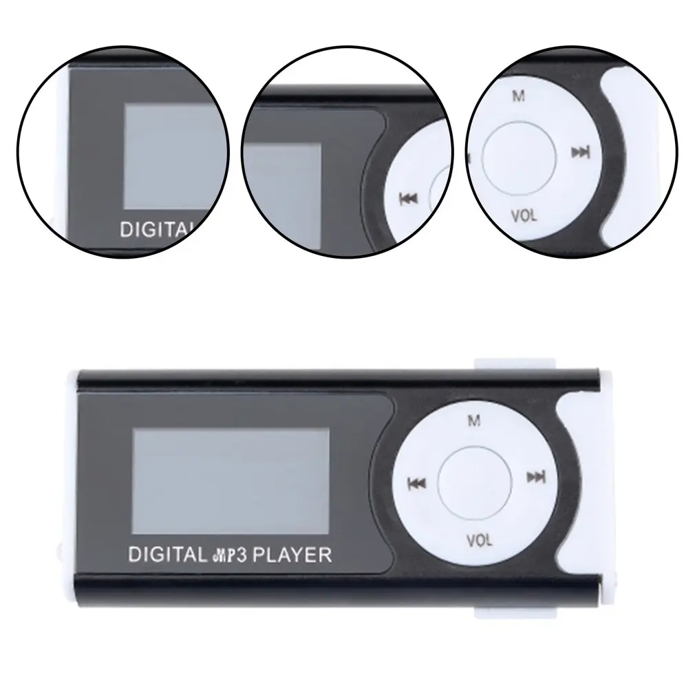 

Card Insertion Light Clip With Screen Mp3 Digital Music Playing Clip Outside Sound Belt Lamp Flashlight Mp3 Music Player