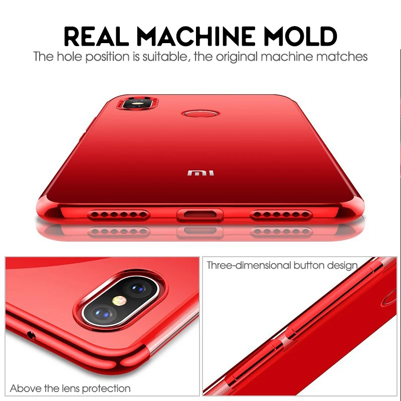 Чехол для телефона с покрытием Xiaomi Mi 8 A2 Lite A1 Mix 3 2 2S Max Pocophone F1 Mi6X Mi5X Mi8 Mi6 прозрачный