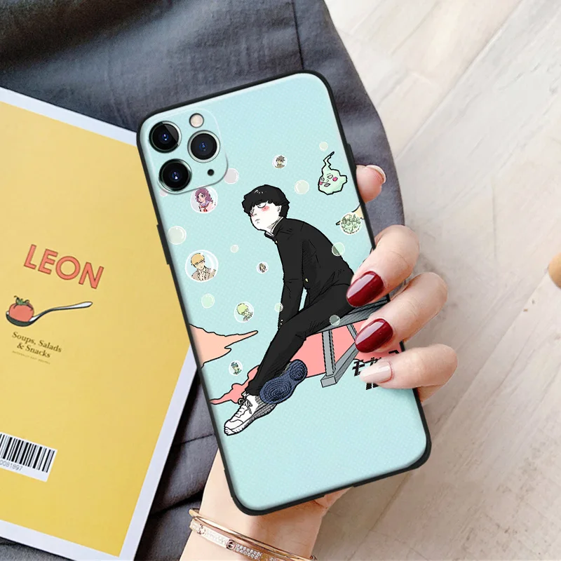 shigeo kageyama mob psycho 100 anime for iphone se 6 6s 7 8 plus x xr xs 11 12 mini pro max soft silicone phone case cover shell free global shipping