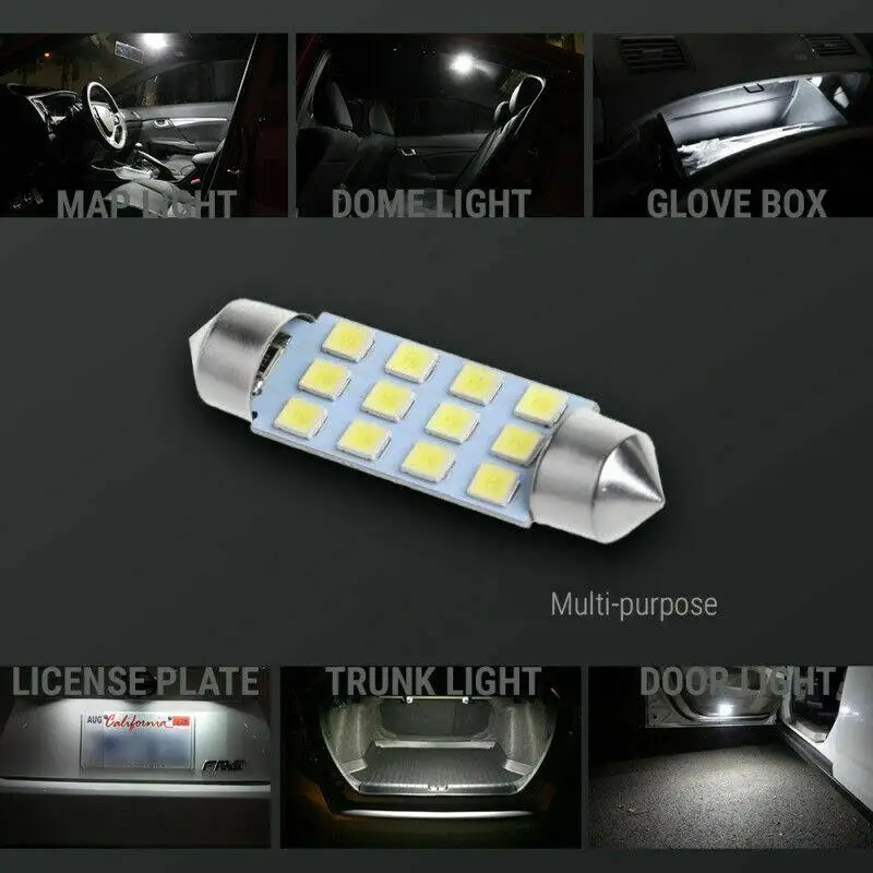 

20pcs Car LED Light Lamp Bulbs 6000K White LED Lights Interior Package Kit LED Lamp auto Bulb interior light stying accessories