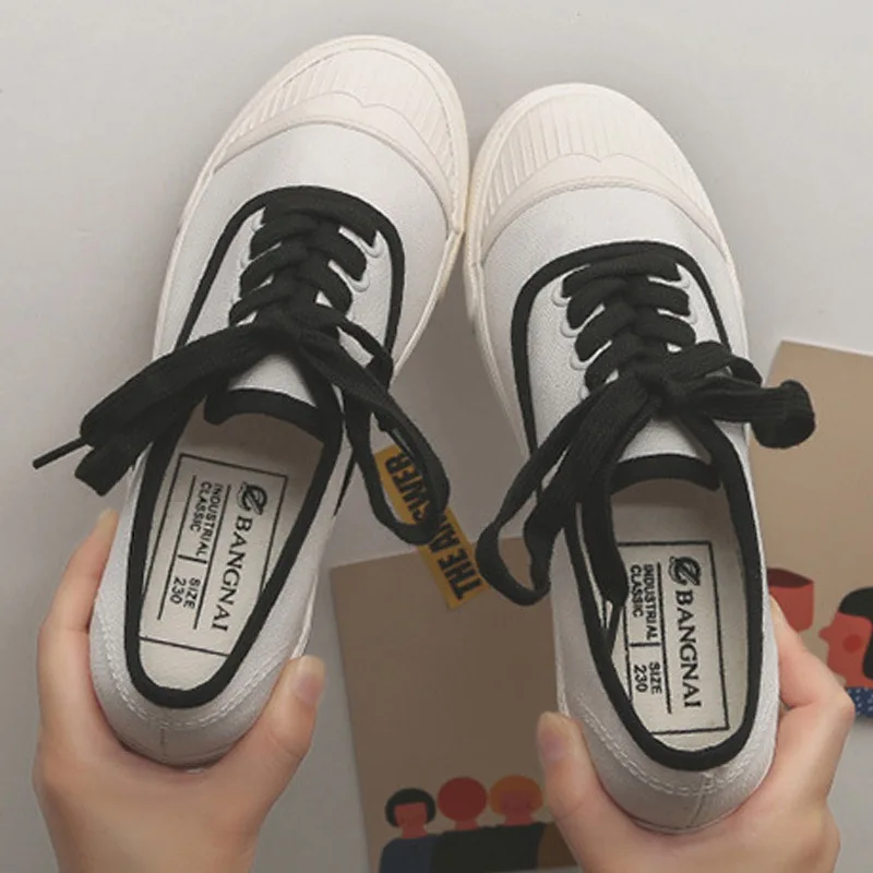 

Women's Shoes Casual Shoes Spring Summer Sneakers Woman-shoes 2021 Canvas Roses Fashion Rubber Basic Leisure Fabric Lace-Up Soli