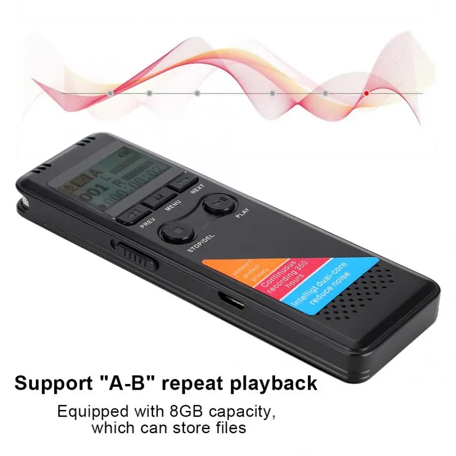 MP3 MP4 8GB 3 5 мм стерео ЖК экран портативный HD USB Аудио Диктофон Запись|Цифровые