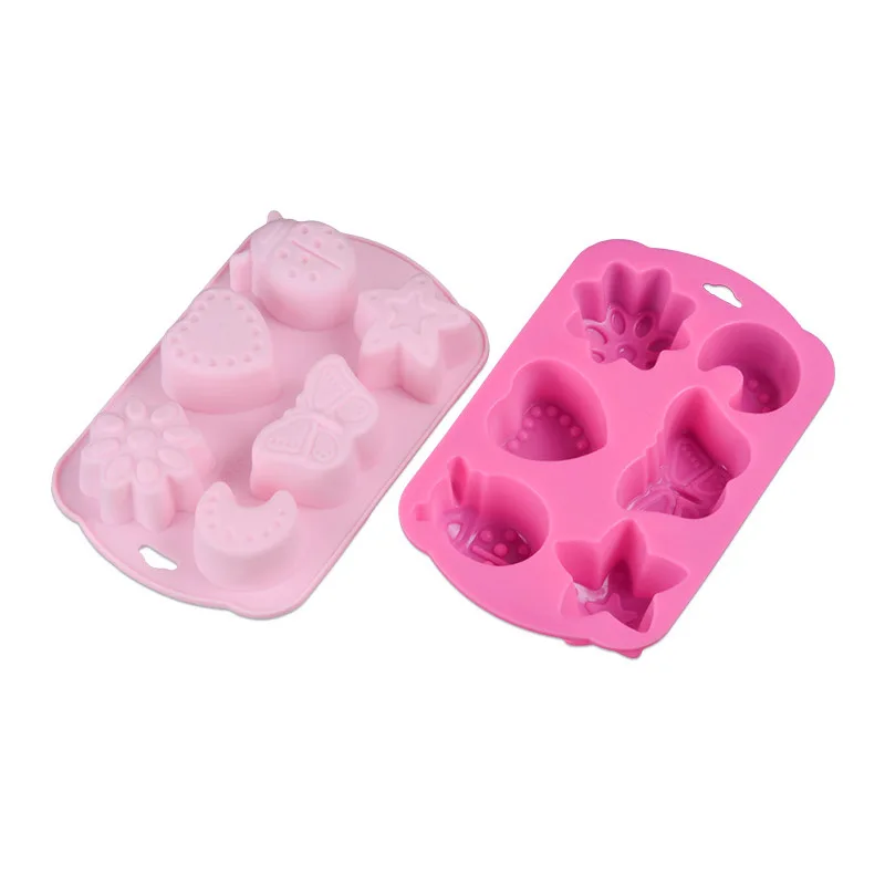 YIWUMART 6 Полость насекомое Луна шаблон торт плесень силиконовые шоколадные конфеты