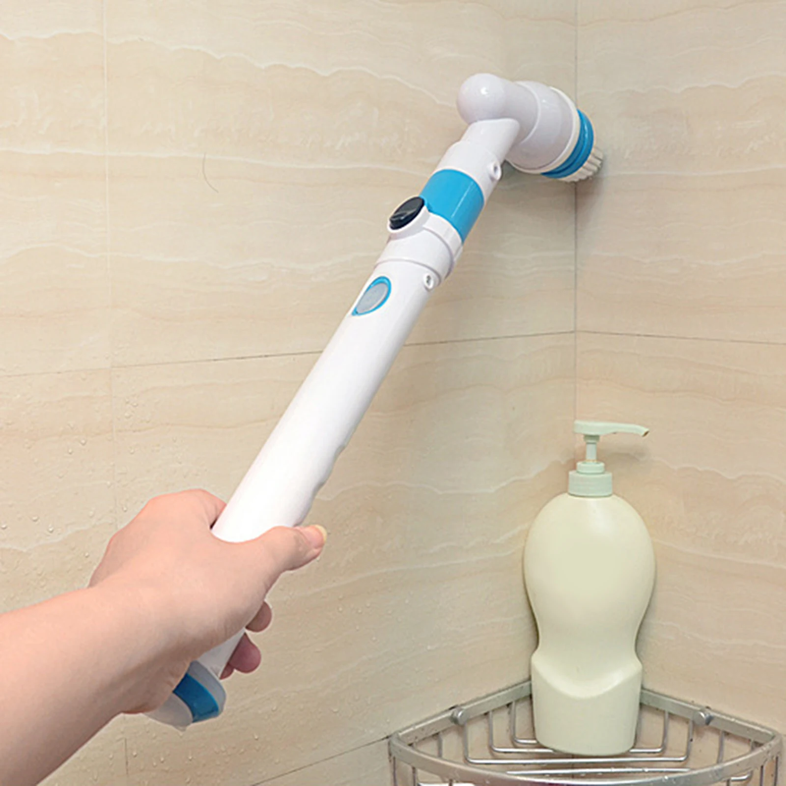 Электрическая Беспроводная щетка для чистки с 3 сменными насадками регулируемая