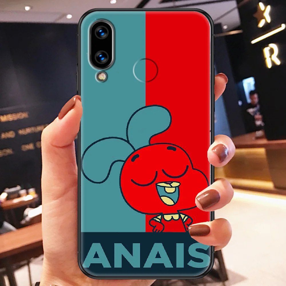 

World Cute Gumball Anime Phone case For Huawei Honor 6 7 8 9 10 10i 20 A C X Lite Pro Play black luxury prime fashion cell cover