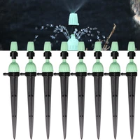 rbcfhl 20 100pcs adjustable 2 in 1 garden watering sprinker w stake mist nozzle irrigation spray dripper for plants greenhouse