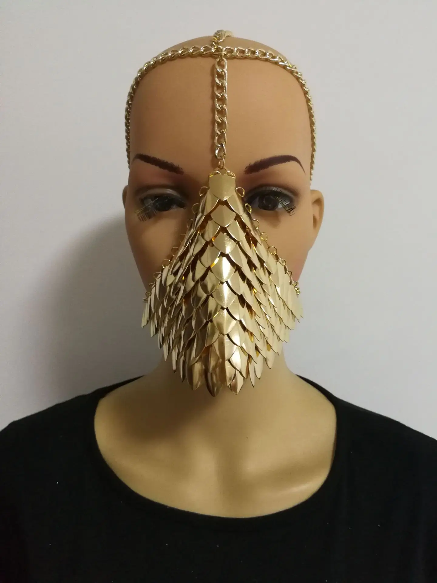 

head chains punk metal mask head chains accessories
