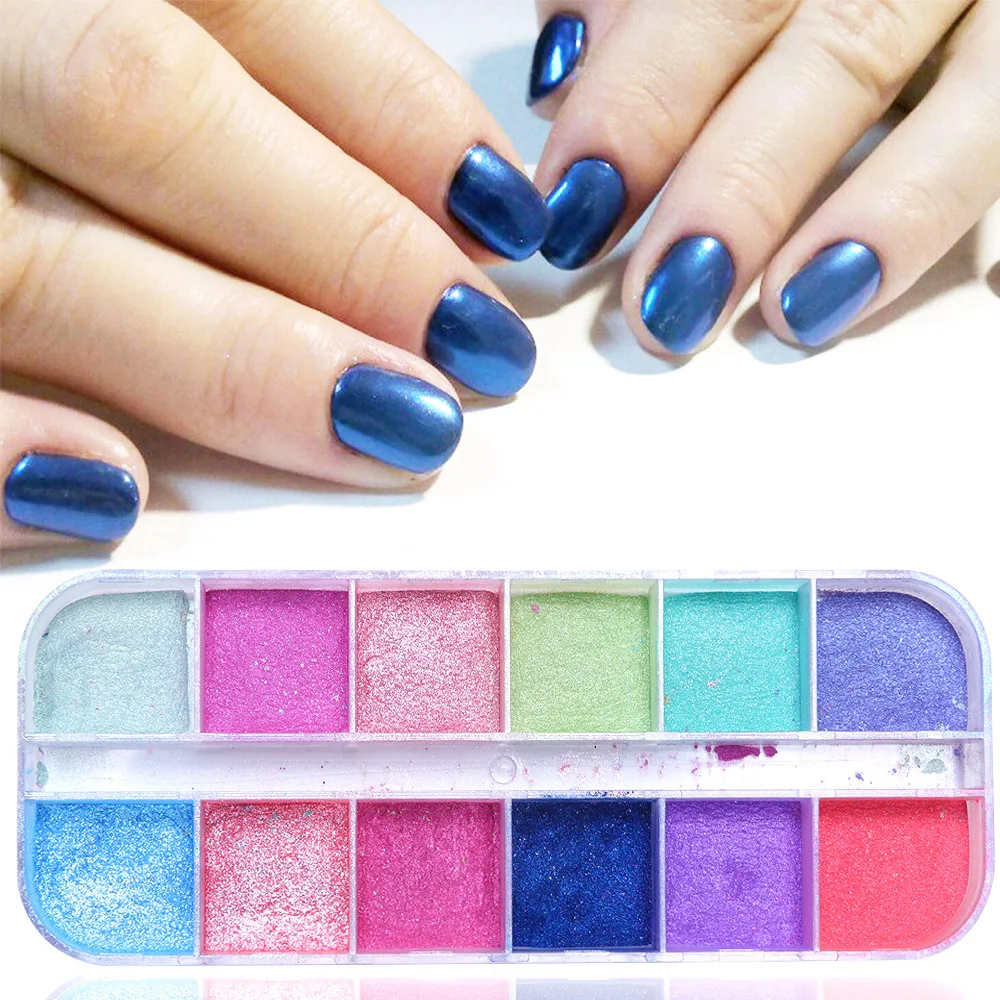 

New 12 color pearl Rouge Nail Powder set nail
