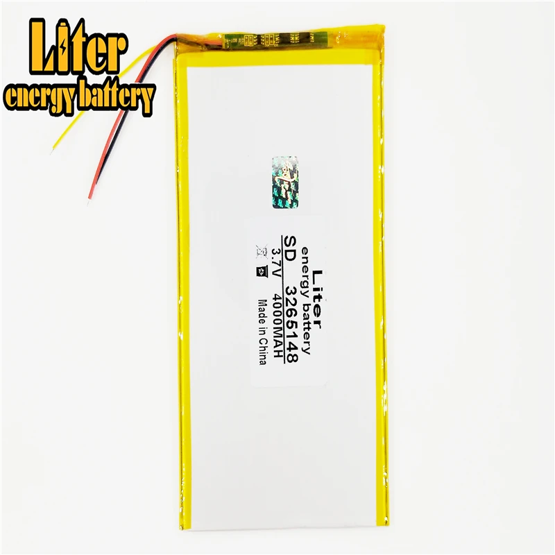 

3 линии 3,7 В, 4000 мА · ч, 3265148 литий-полимерный/литий-ионный аккумулятор для игрушек, POWER BANK,GPS,mp3,mp4