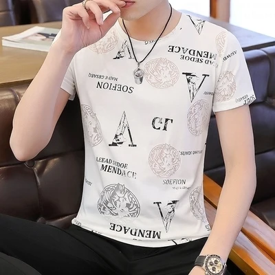 

Summer men's business casual short sleeve t-shirt 8177