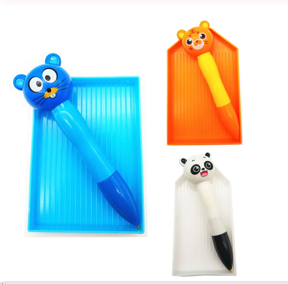 DIY Набор инструментов для рисования бриллиантов "Cartoon Bear" с лотком для вышивки и мозаики.