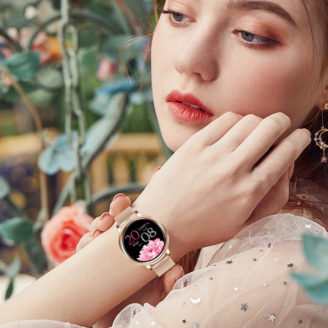 

MK20 Smartwatch 2021 Full Touch Screen 39mm Diameter Ladies Smartwatch Men and Women Compatible with Android and IOS