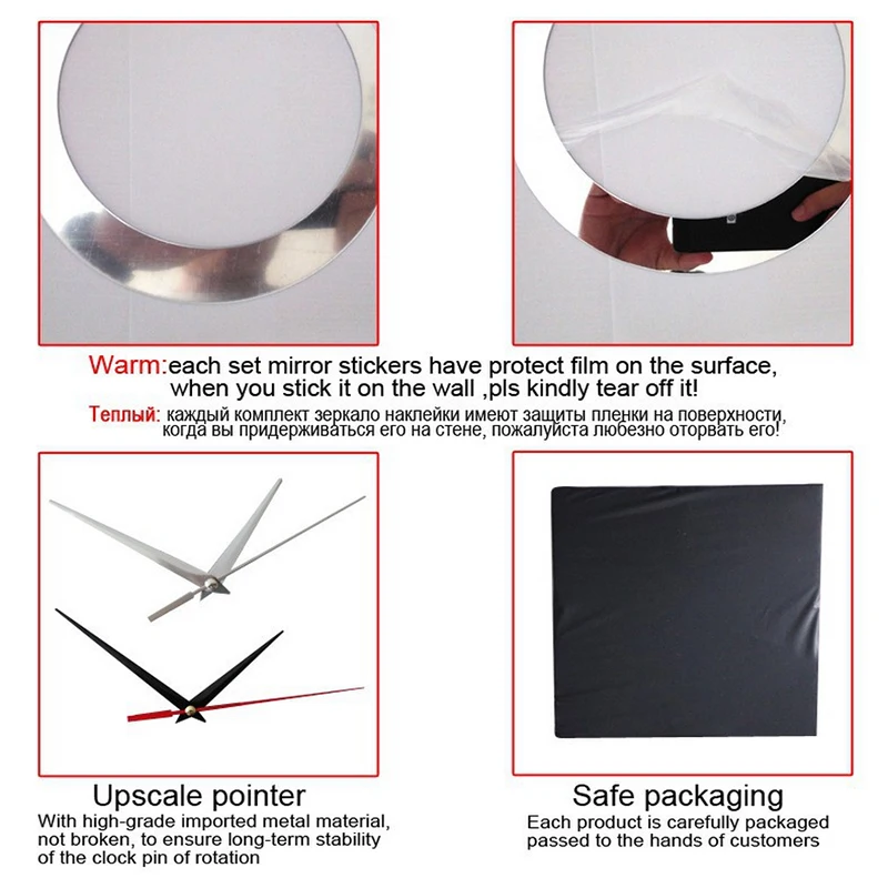 Новые популярные настенные часы 3d наклейки Европейская мода современные