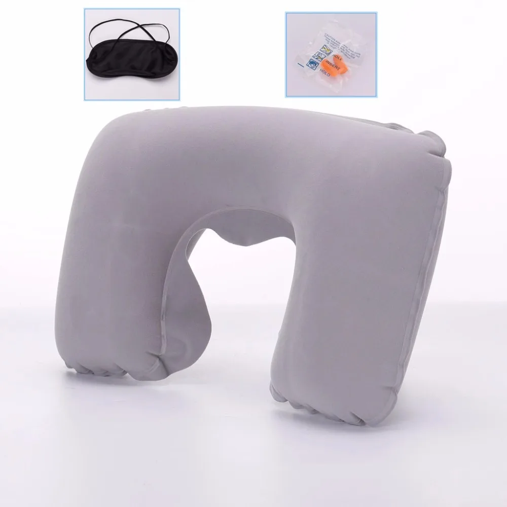 U образная надувная подушка для путешествий Защита окружающей среды ПВХ