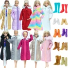 Зимний наряд для куклы, хлопковая одежда ручной работы, Повседневная Одежда для куклы Барби, сапоги, туфли кукольные аксессуары