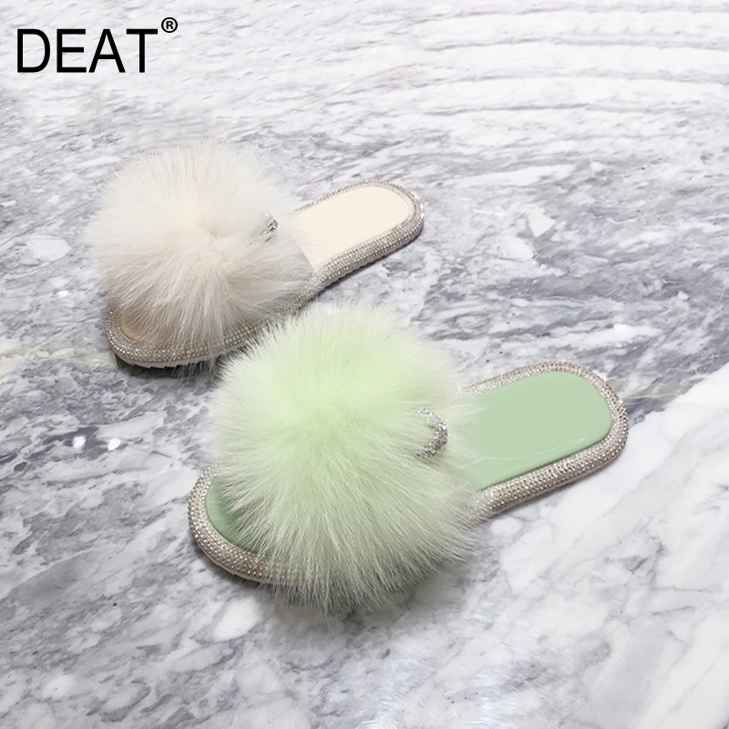 [DEAT] Новинка 2020 года Сезон весна лето Закрытые тапочки на плоской подошве с