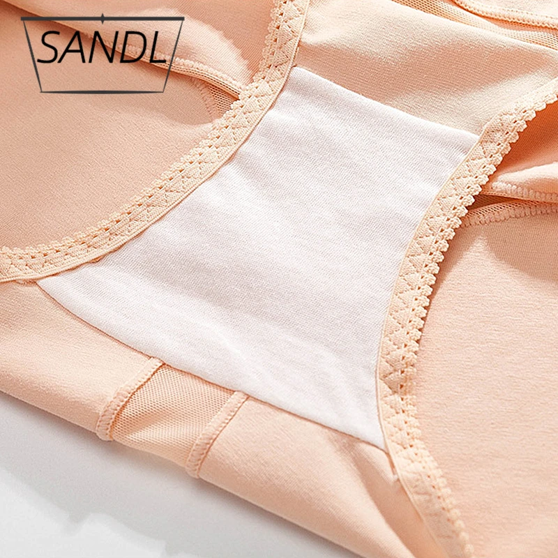 

SANDL Women's Panties Sexy Lace Underwear Female Mid-Waist Transparent Briefs Breathable Cozy Lingerie Seamless Underpants 2021
