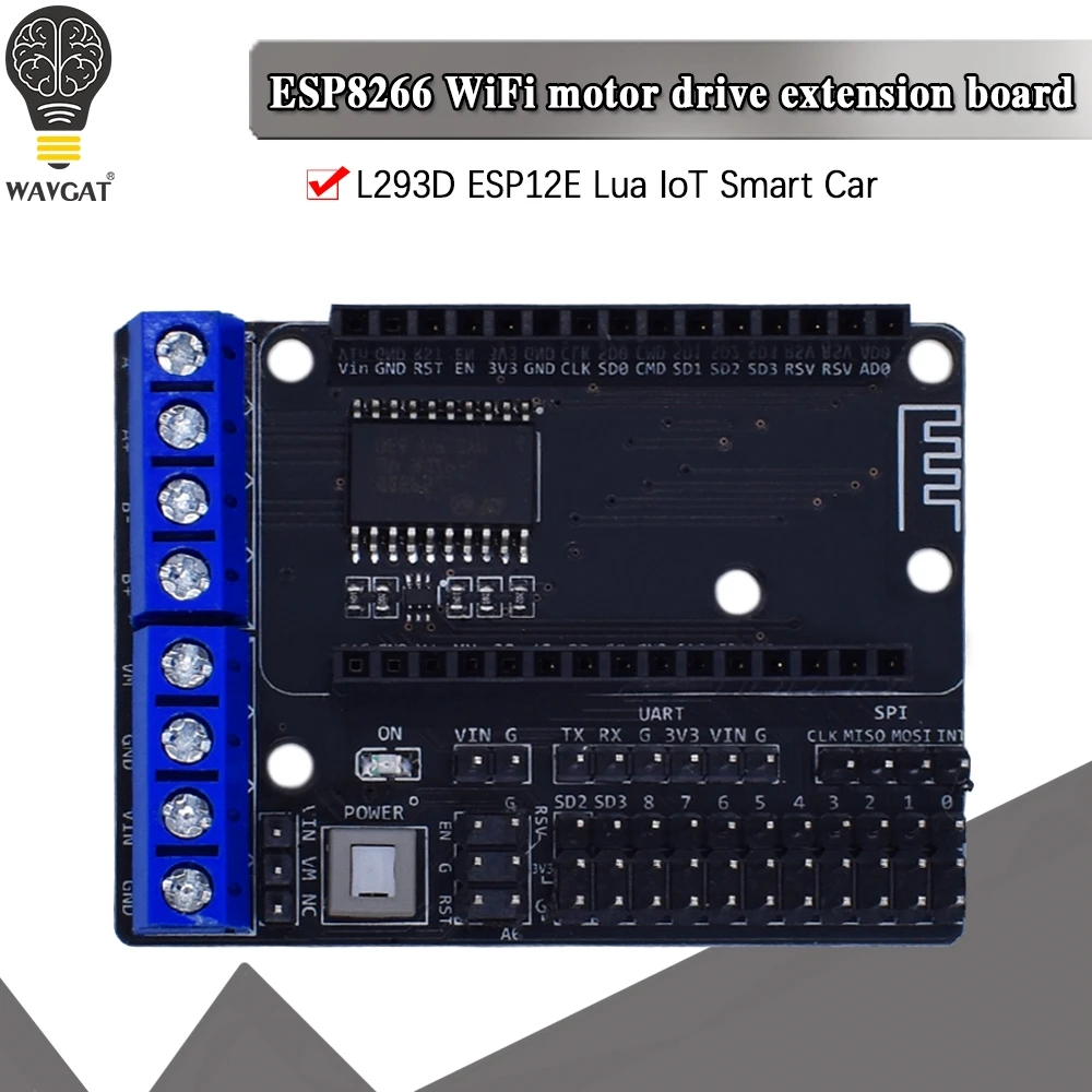 NodeMCU щит для платы двигателя L293D для телефона от ESP8266 esp 12E kit diy rc toy wifi rc smart car remote control