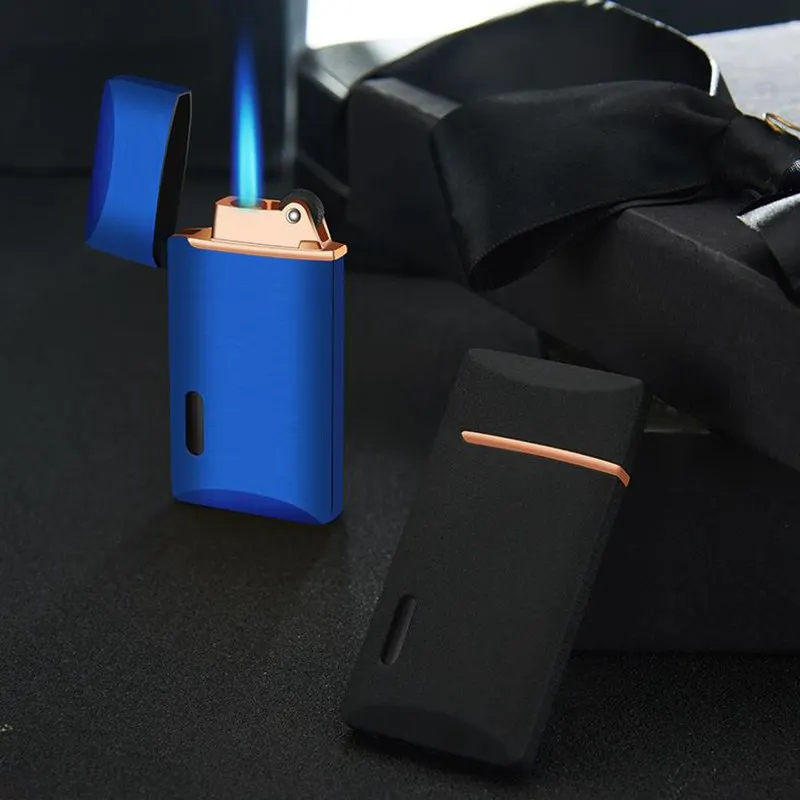 Креативная металлическая зажигалка с шлифовальным кругом ветрозащитная газовая