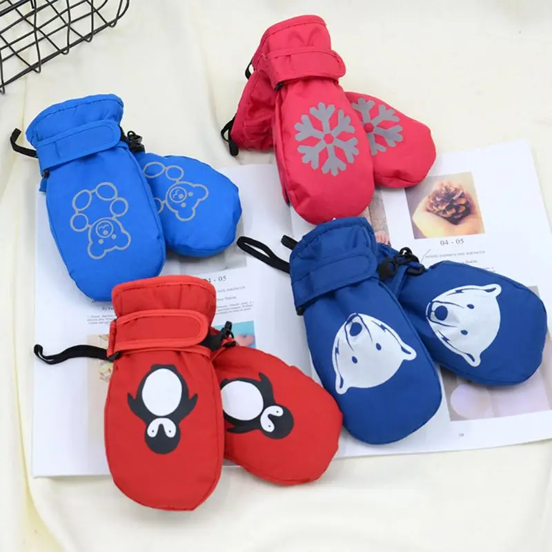 Легкие и тонкие Детские Водонепроницаемые Нескользящие теплые перчатки с