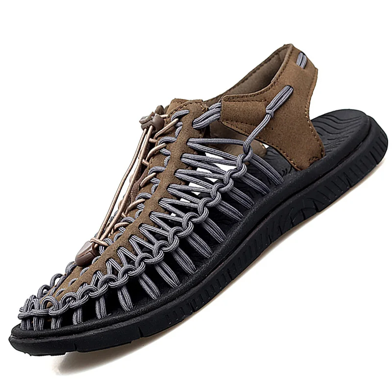 Сандалии мужские летние из дышащей ткани дизайнерская Повседневная пляжная