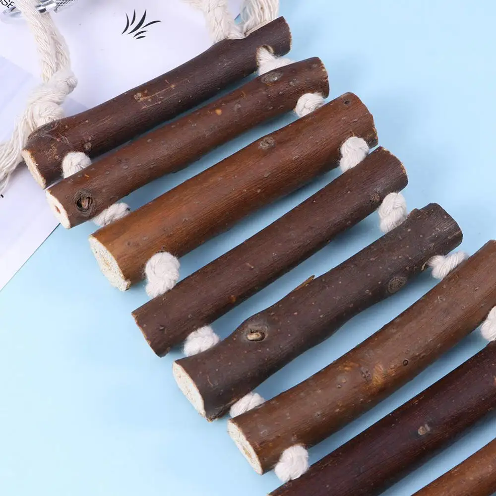 Деревянная веревочная лестница для домашних животных подвесной мост качели