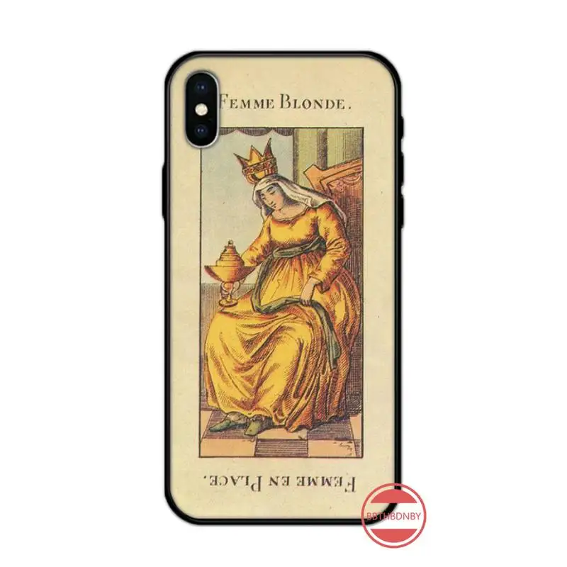 

Tarot Egyptien de Dusserre Art pattern luxury Phone Case funda for iPhone 11 12 pro XS MAX 8 7 6 6S Plus X 5S SE 2020 XR