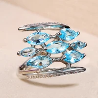 huitan brilliant women midi rings geometric shape graceful bridal wedding party finger ring versatile female fashion jewelry hot