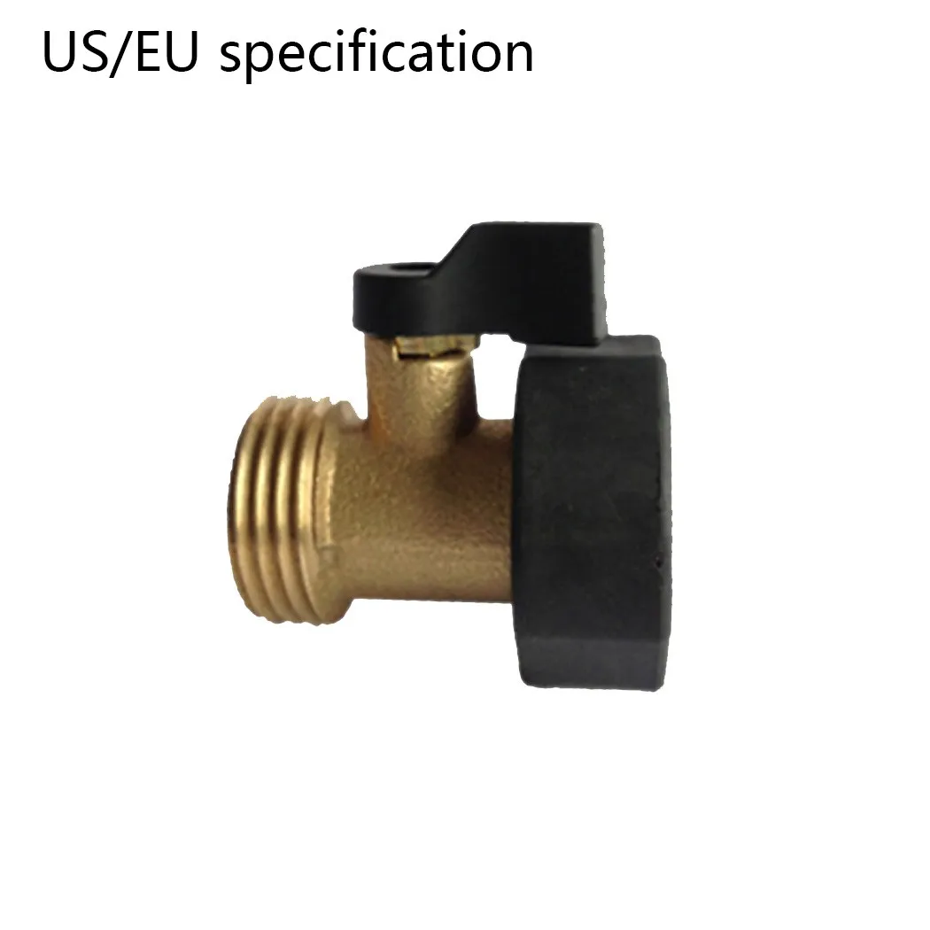 

EU Plug Hose Connector G 3/4 Inch Hose Outdoor Pressure Washer Shut Off Valve US Plug