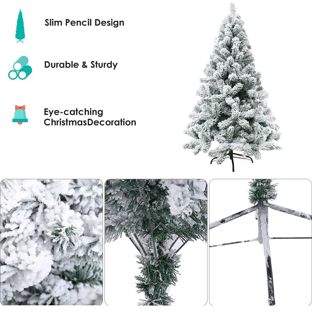 6/7.5 футов искусственная Рождественская елка с металлической складной подставкой