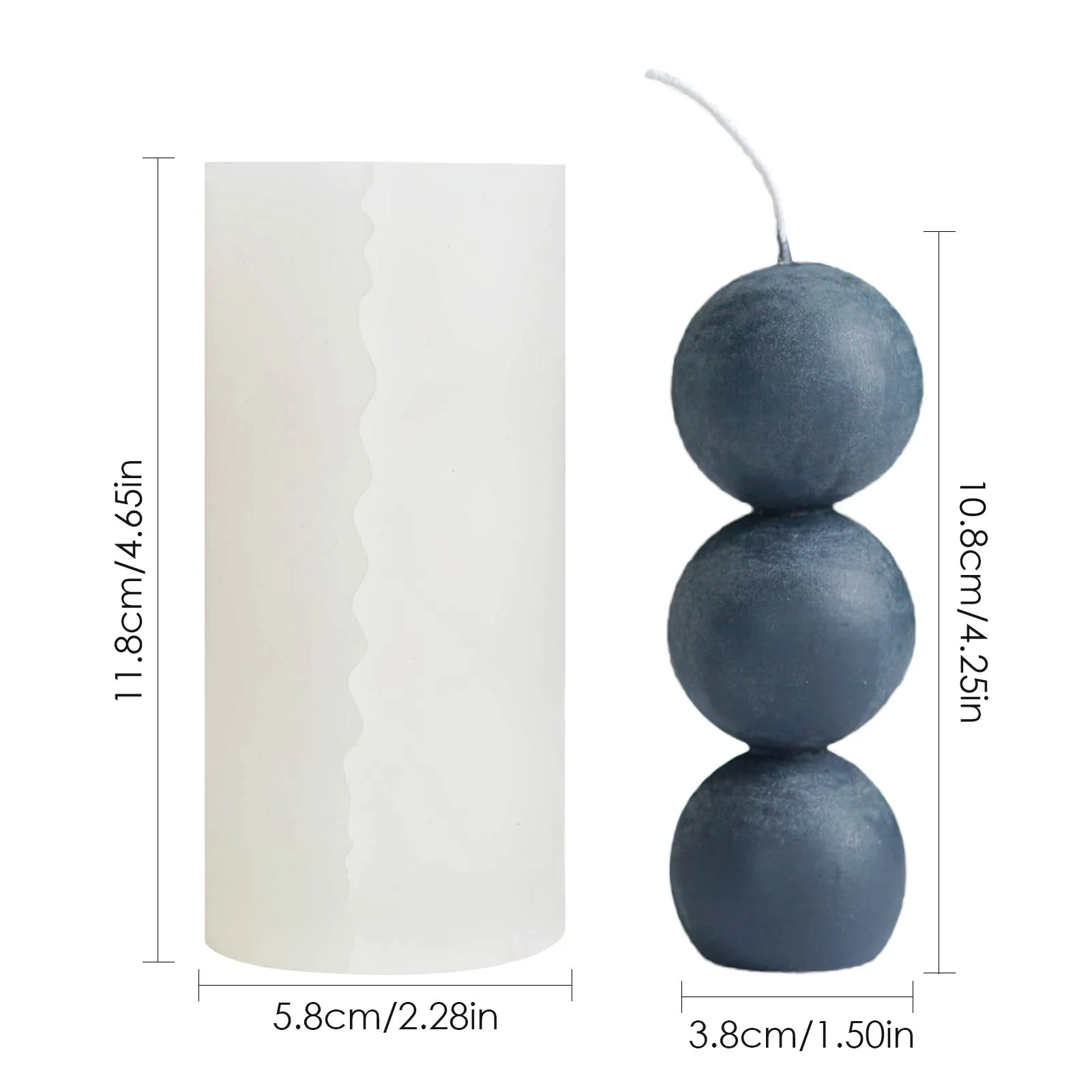 

DIY Candles Mould Round Ball Wax Candle Mold Aromatherapy Plaster Candle 3D Silicone Mold Hand-made Aroma Wax Soap Candles Mold