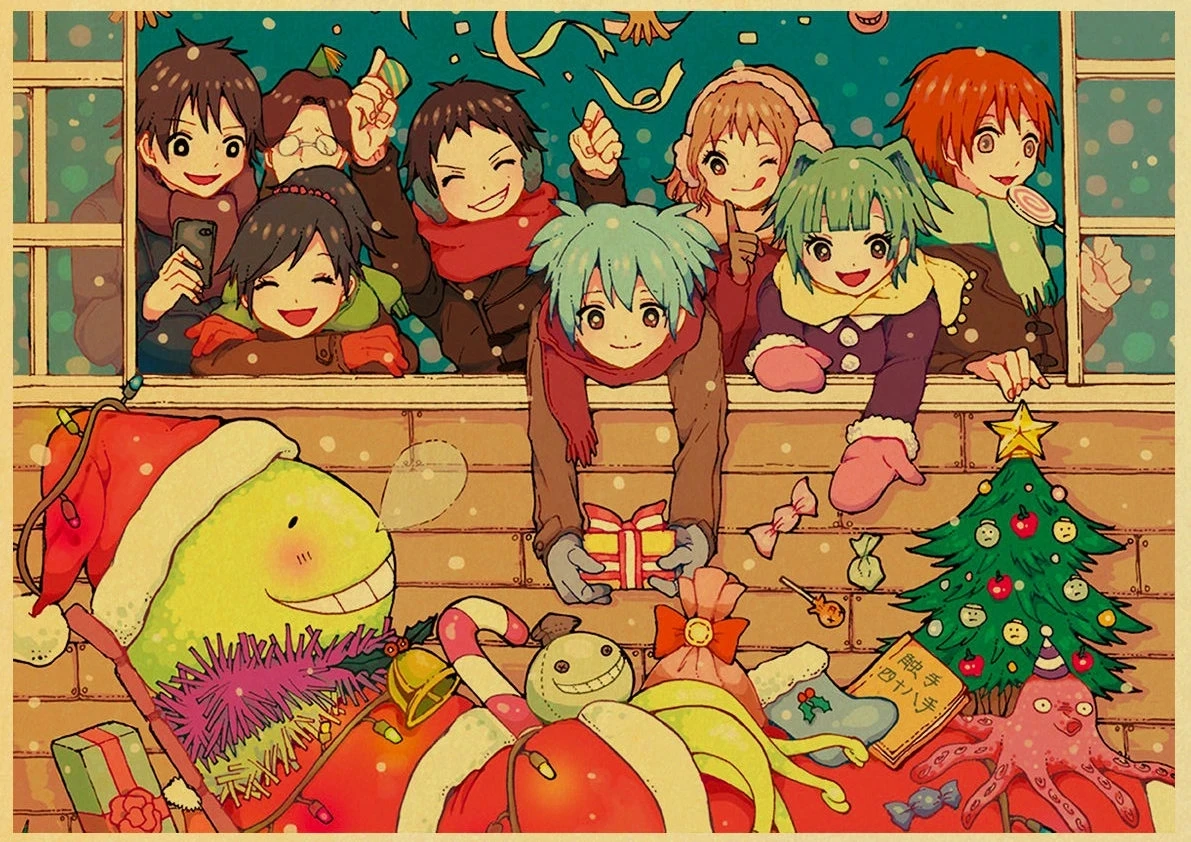 Винтажные постеры в стиле аниме класс убийц домашний декор комикс выставочная