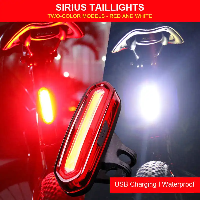 Red and White Light Перезаряжаемый светодиодный USB задний светильник для горного велосипеда, задний светильник, Предупреждение о безопасности, велосипедный задний светильник для ночной езды, задний фонарь luz bicicleta - Цвет: Red and White Light