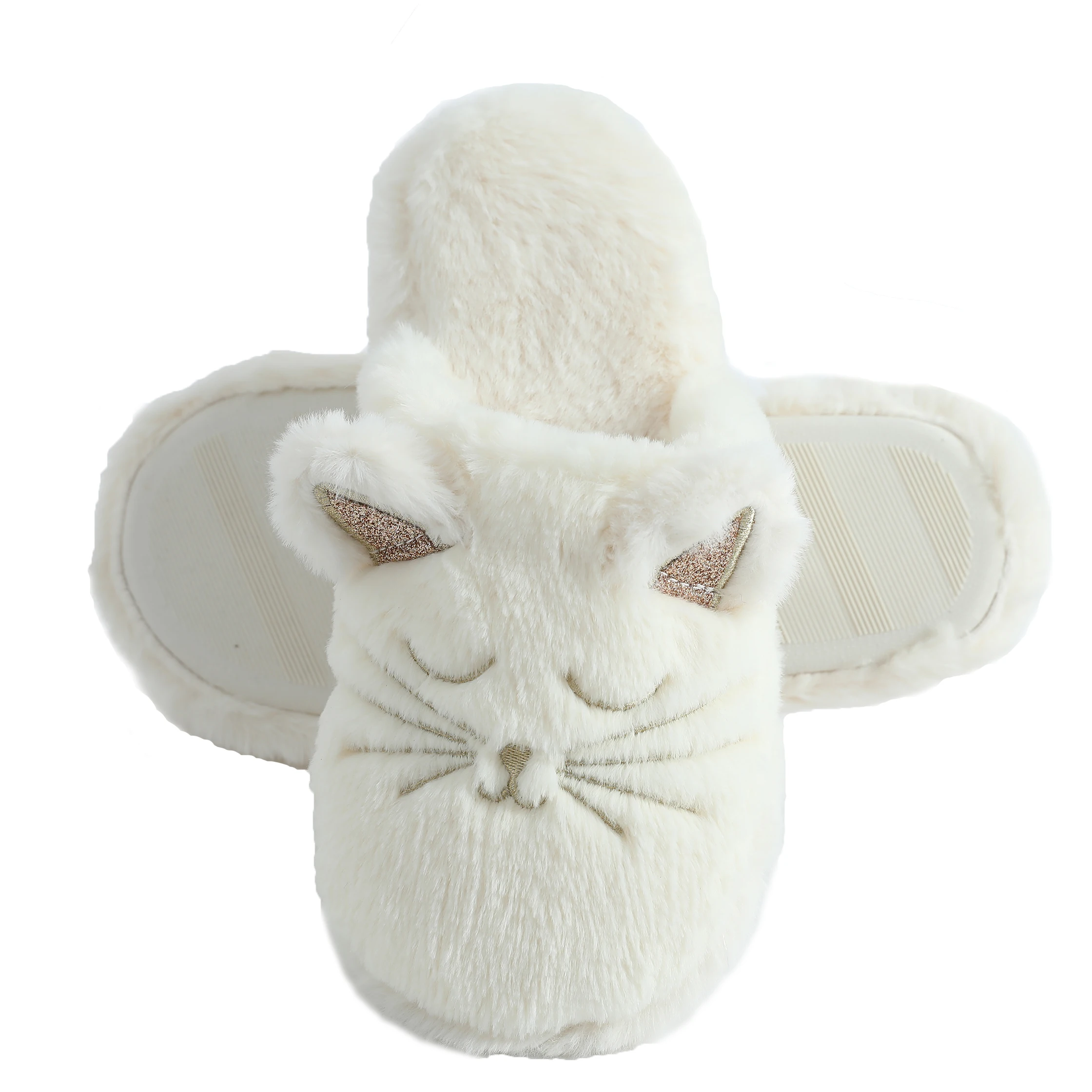 

1pc white cat slippers animal home slippers Millffy indoor fashion women Breathable comfortable home cute slippers